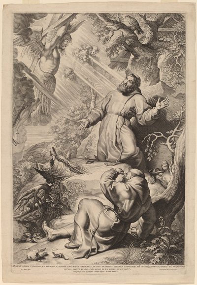 Saint Francis mottar Stigmata av Lucas Emil Vorsterman