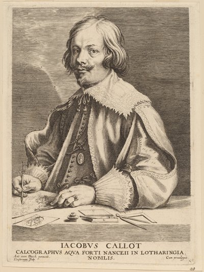 Jacques Callot av Lucas Emil Vorsterman after Sir Anthony van Dyck