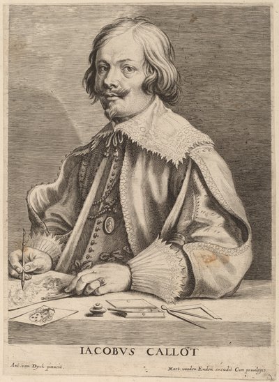 Jacques Callot av Lucas Emil Vorsterman after Sir Anthony van Dyck