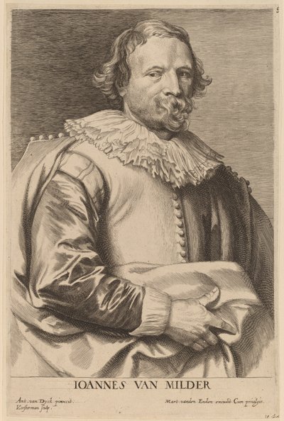 Jan van Mildert av Lucas Emil Vorsterman after Sir Anthony van Dyck