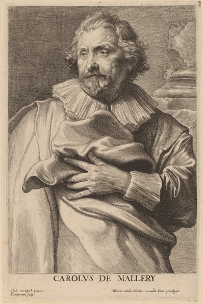 Karel de Mallery av Lucas Emil Vorsterman after Sir Anthony van Dyck