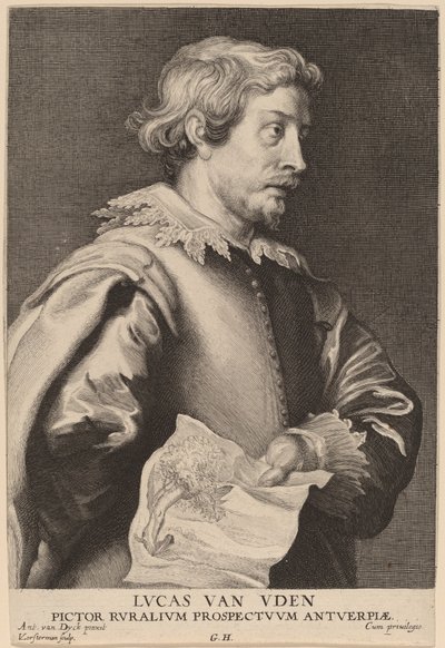 Lucas van Uden av Lucas Emil Vorsterman after Sir Anthony van Dyck