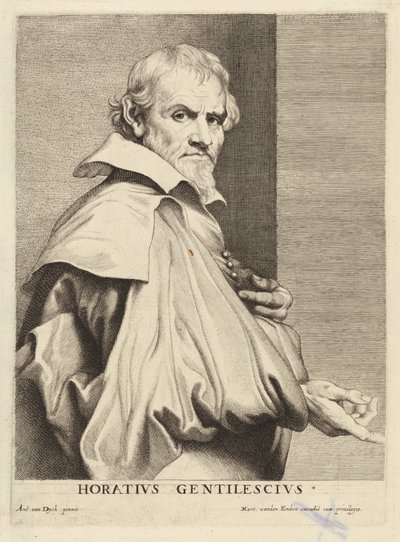 Orazio Gentileschi av Lucas Emil Vorsterman after Sir Anthony van Dyck