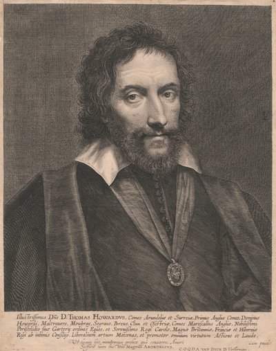 The Most Illustrious Mr. D. Thomas Howard, Earl of Arundel and Surrey, First Earl of England, Lord Howard, Maltrauers, Mowbray, Segraue, Breus, Clum and Osestria, Earl Marshal of England, Knight of the Most Noble Periscelides Siue Gartery Order , og mest r av Lucas Vorsterman