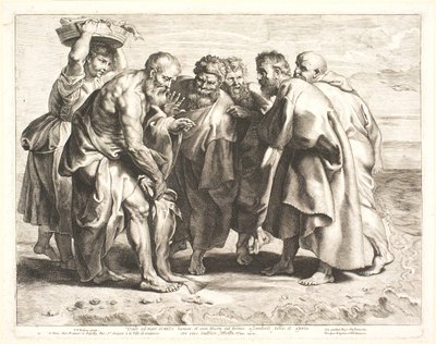 St. Peter finner skattemynten i en fisk av Lucas Vorsterman
