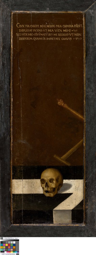 Døperen Johannes (venstre fløy), Donor (høyre fløy), Vanitas stilleben (lukket) av Lucas de Heere