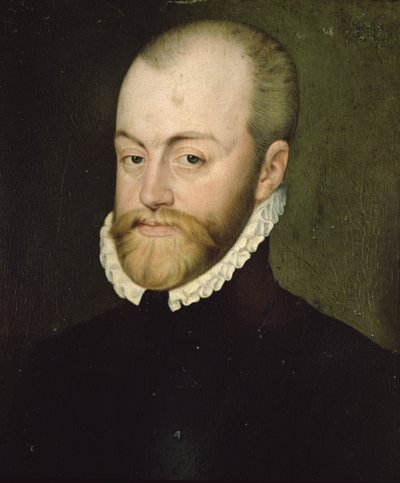 Portrett av Filip II (1527-1598), konge av Spania (olje på lerret) av Lucas de Heere