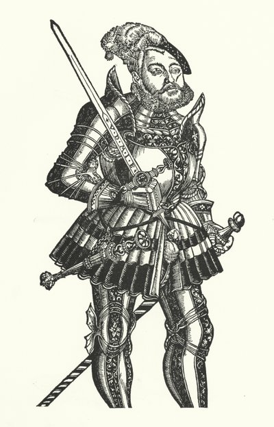 John Frederick I, kurfyrst av Sachsen (gravering) av Lucas the Elder (after) Cranach
