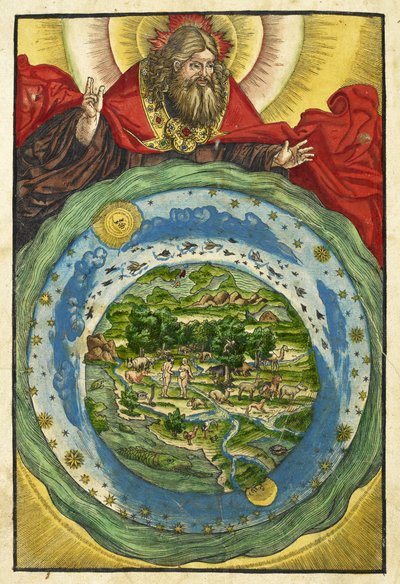 Et tresnitt av Edens hage - Fra ""Biblia, det vil si hele den tyske hellige skrift. mart Luth."" Wittemberg: trykt av Hans Lufft av Lucas the Elder Cranach