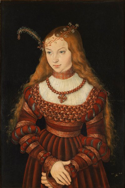 Forlovelsesportrett av Sybille av Cleves av Lucas the Elder Cranach