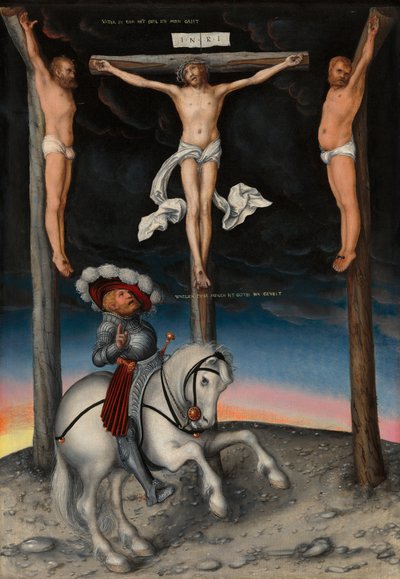 Korsfestelsen med den omvendte centurion av Lucas the Elder Cranach