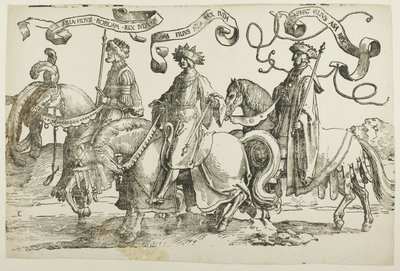 Abijah, Asa, Josafat, plate to, fra De tolv konger av Israel av Lucas van Leyden