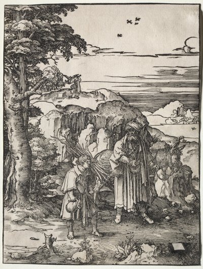 Abraham går for å ofre Isak av Lucas van Leyden
