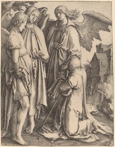 Abraham og de tre englene av Lucas van Leyden
