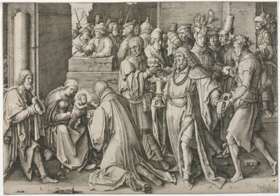 Tilbedelse av magiene av Lucas van Leyden