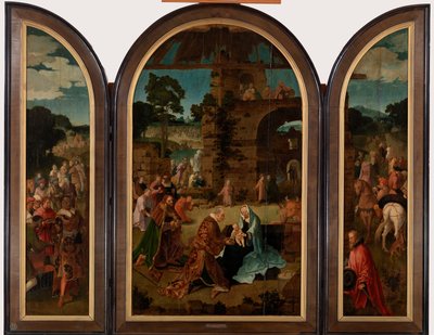 Tilbedelse av magiene av Lucas van Leyden