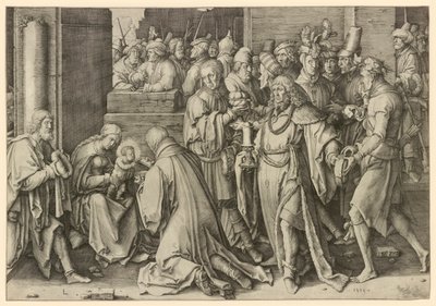 Tilbedelse av magiene av Lucas van Leyden