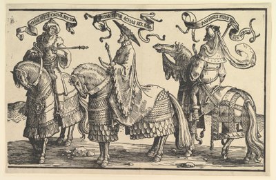 Akas, Hiskia, Manasse, fra Israels tolv konger, ca. 1520. av Lucas van Leyden