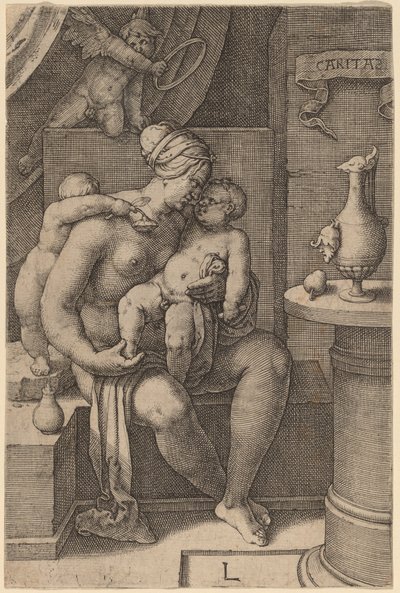 Caritas (veldedighet) av Lucas van Leyden