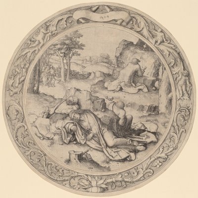 Kristus i Getsemane (pine i hagen) av Lucas van Leyden