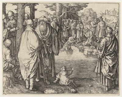 Kristi dåp i Jordan av Lucas van Leyden