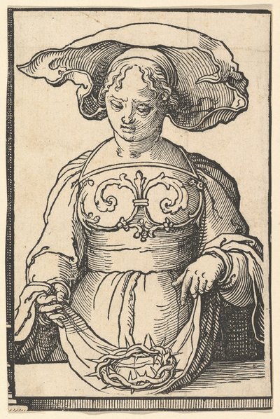 Delphic Sibyl, fra serien av Sibylls, ca. 1530. av Lucas van Leyden