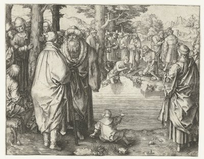 Kristi dåp i Jordan av Lucas van Leyden