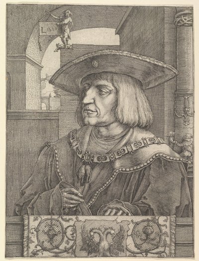 Keiser Maximilian I, 1520. av Lucas van Leyden