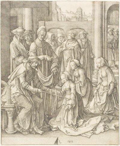Ester før Ahasverus av Lucas van Leyden
