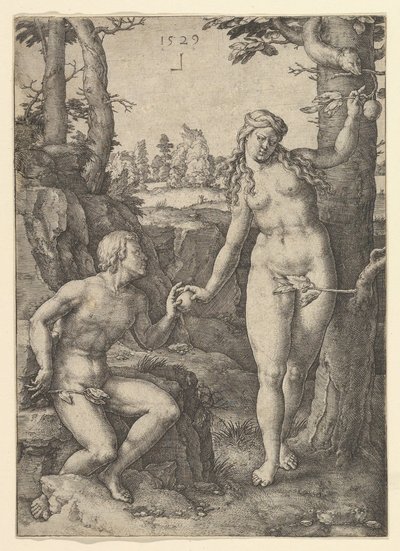 Menneskets fall, 1529. av Lucas van Leyden