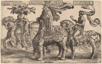 Hector av Troja, Alexander av Macedon, Julius Cæsar av Lucas van Leyden