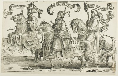 Joram, Ussia, Jotam, plate tre, fra De tolv konger av Israel av Lucas van Leyden