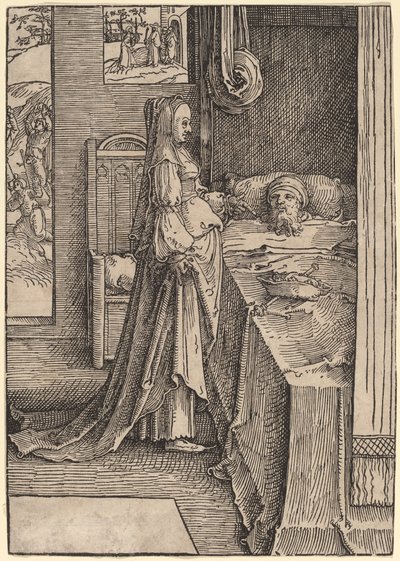 Jesabel lover Nabots vingård til kong Akab av Lucas van Leyden