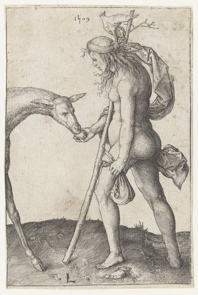 Ung kvinne med doe av Lucas van Leyden