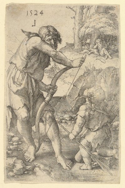 Lamech og Kain, 1524. av Lucas van Leyden