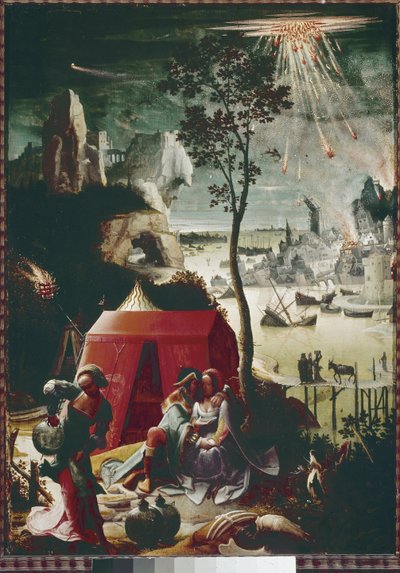 Lot og hans døtre (olje på panel, ca. 1517) av Lucas van Leyden