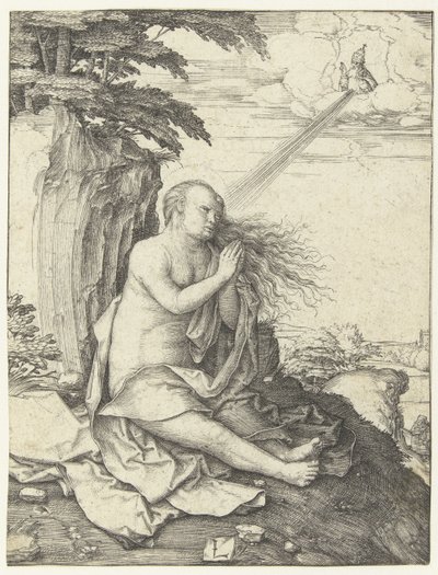 Maria Magdalena i ørkenen av Lucas van Leyden