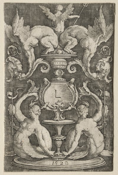 Panel of Ornament, 1528. av Lucas van Leyden