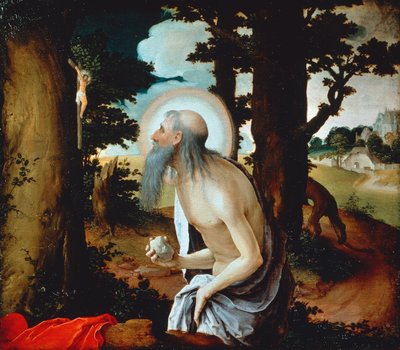 Den angrende St. Jerome av Lucas van Leyden
