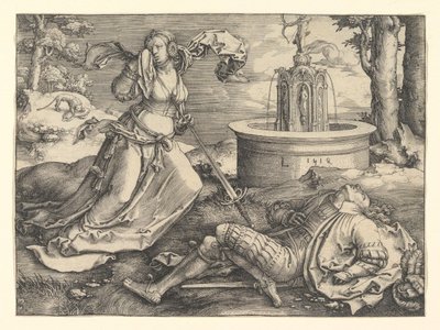 Pyramus og Thisbe, 1514 av Lucas van Leyden