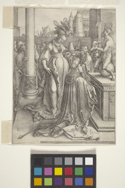 Salomos avgudsdyrkelse (gravering) av Lucas van Leyden