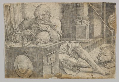 St. Hieronymus i hans studie, 1521. av Lucas van Leyden