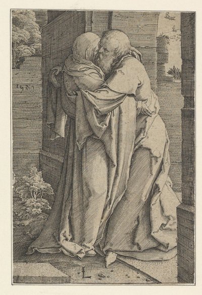 St. Joachim omfavner St. Anna, 1520. av Lucas van Leyden