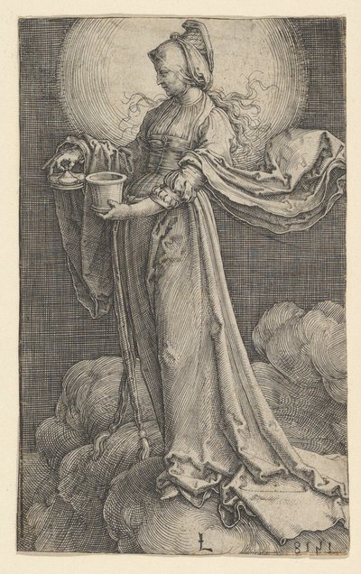 St. Maria Magdalena på skyene, 1518. av Lucas van Leyden
