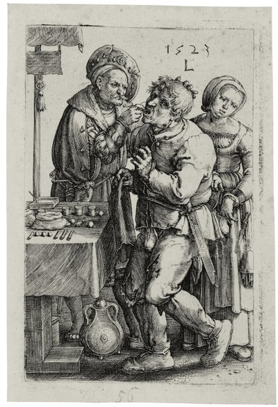 Tannlegen, 1523 av Lucas van Leyden