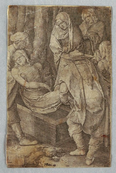 Gravleggingen, fra The Passion av Lucas van Leyden