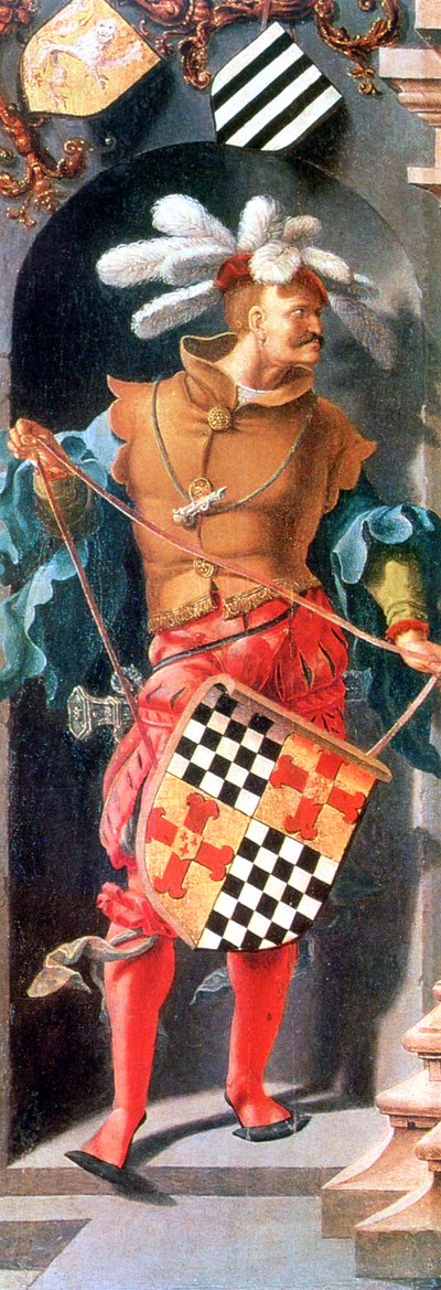 The Healing of Blind Man of Jericho, detalj, 1531 av Lucas van Leyden