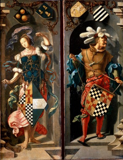 The Healing of Blind Man of Jericho, sidepanel, 1531. av Lucas van Leyden