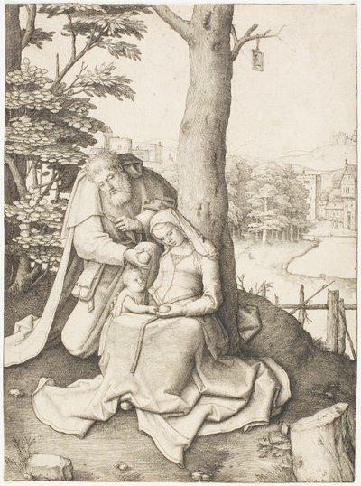 Den hellige familie av Lucas van Leyden