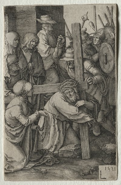 Lidenskapen: Kristus som bærer korset av Lucas van Leyden